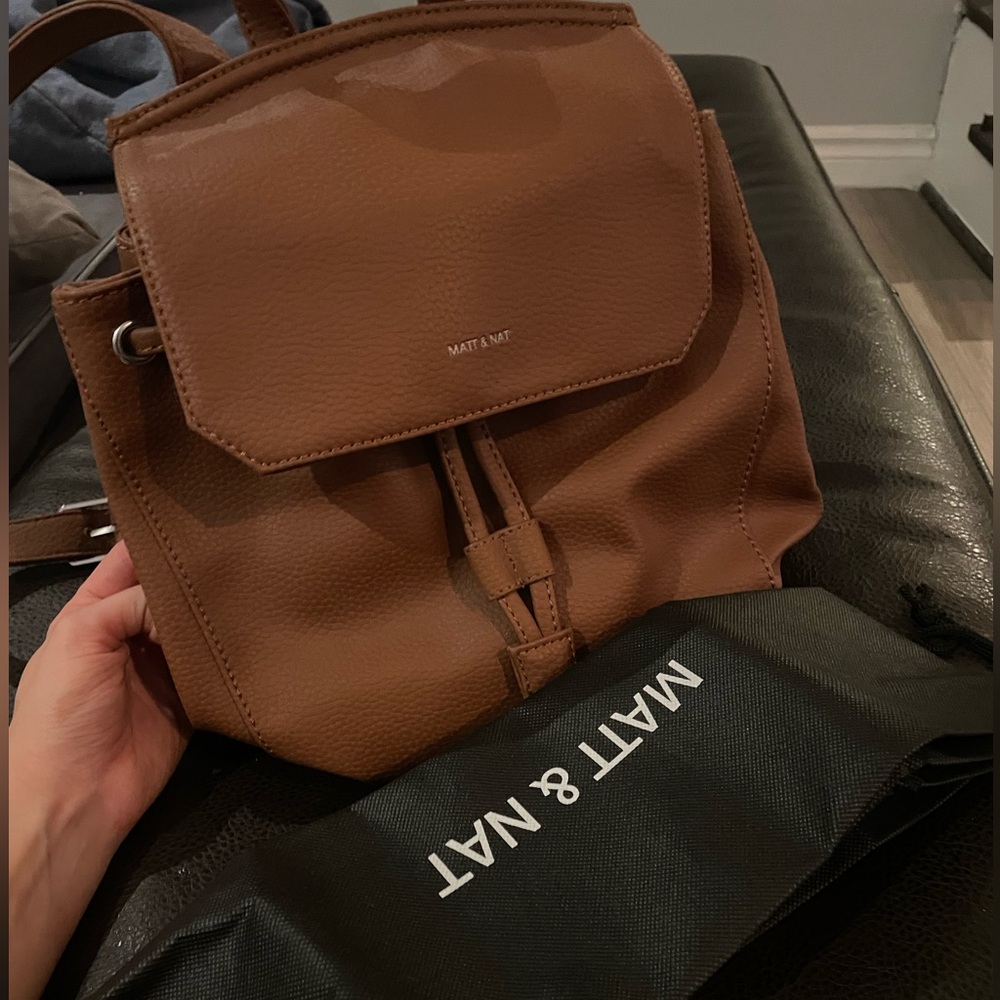 Matt & Nat : NWT Brown Leather Backpack